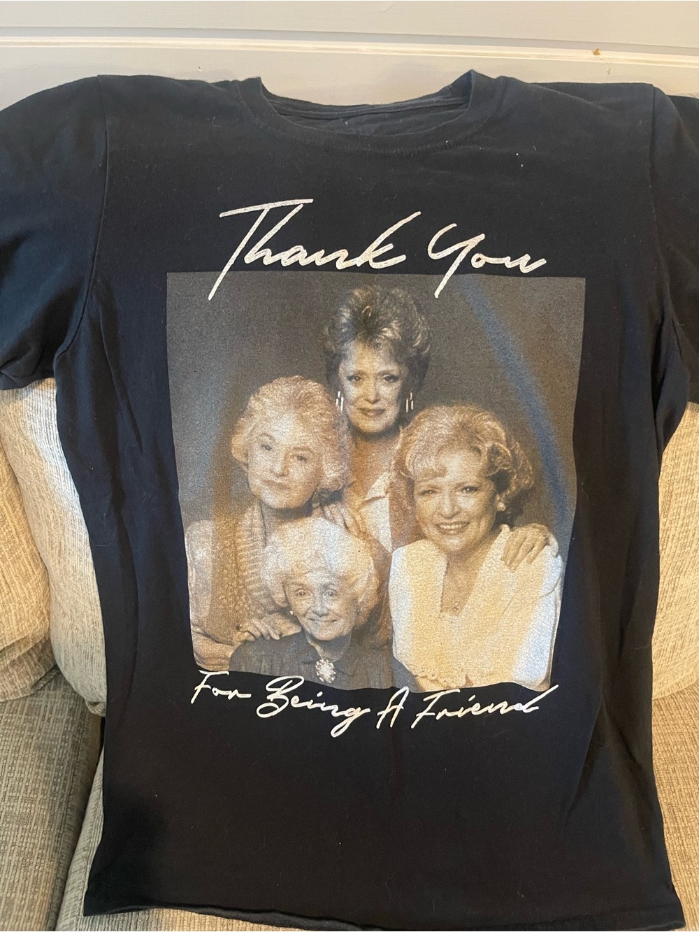 The Golden Girls Thank You For Being A Friend Graphic Tee Black Size Small